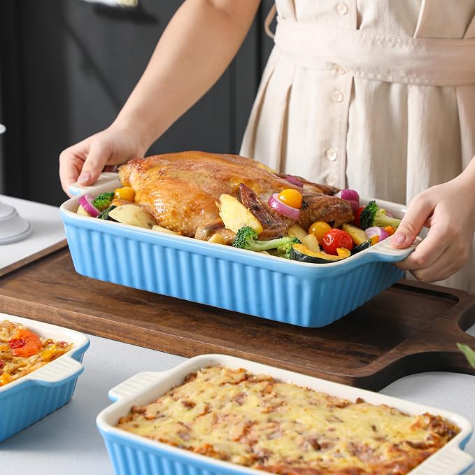 MALACASA Casserole Dishes for Oven, Porcelain Baking Dishes, Ceramic Bakeware - Image 8