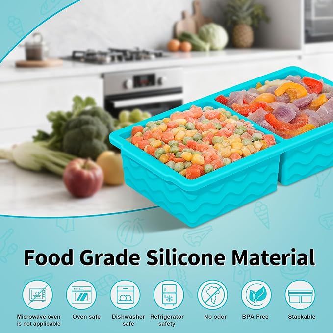Doasuwish 3-Pack Silicone Freezer Trays - Image 4
