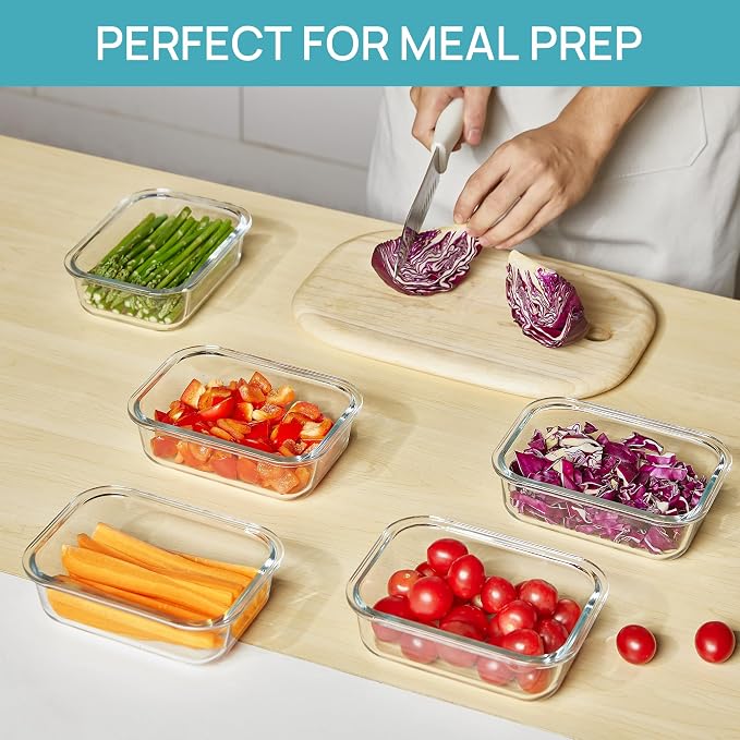 Vtopmart 5Pack 22oz Glass Storage Containers - Image 3