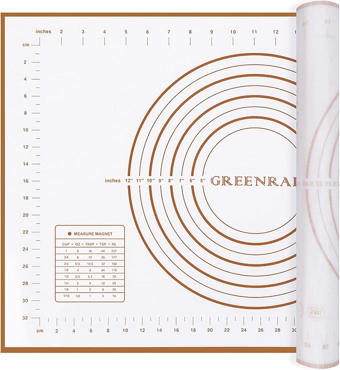 Silicone Pastry Mat Extra Thick Large Non Stick Baking Supplies Kitchen Counter by GREENRAIN
