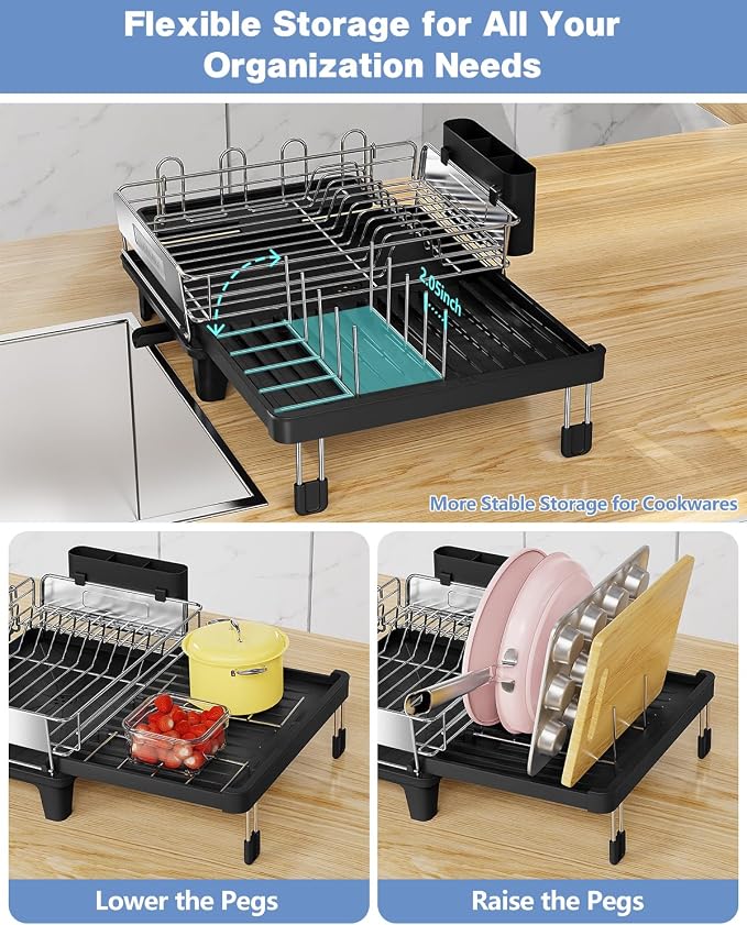 Expandable Dish Drying Rack, Dish Racks - Image 4