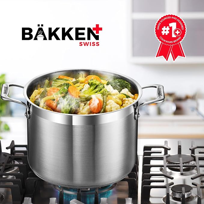 Stainless Steel Stockpot with Lid 5 Quart, Durable 18/8 Stainless Steel - Image 8
