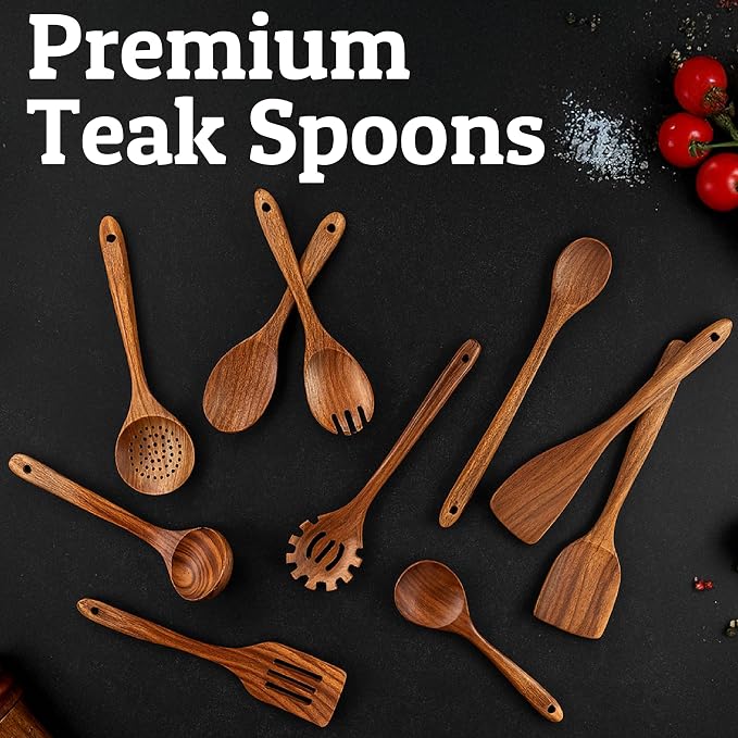 PriorityChef Premium Wooden Pasta Spoon - Image 7