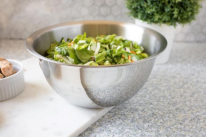 Fox Run Stainless Steel Large Mixing Bowl, 10.25 x 5.25 inches, 4.25 Quart - Image 4