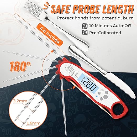 Digital Meat Thermometer, Waterproof Instant Read Food Thermometer - Image 4