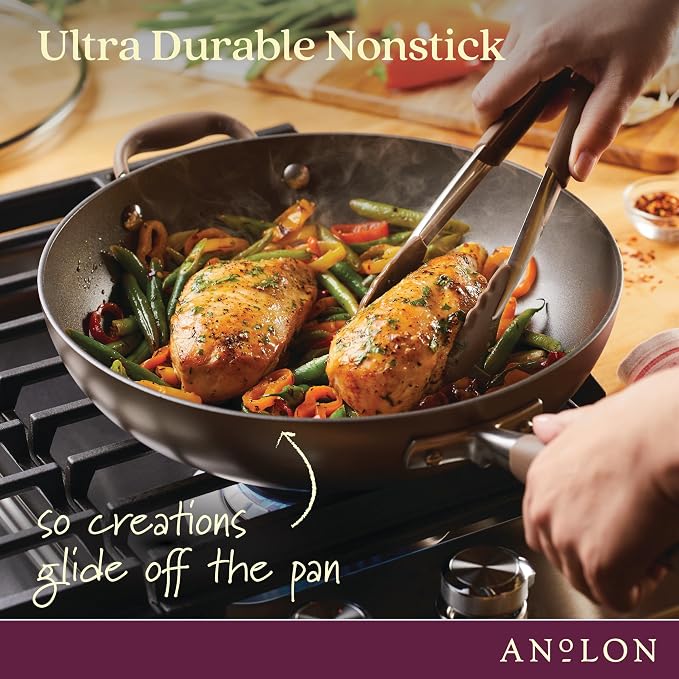 Anolon Advanced Home Hard Anodized Nonstick Deep Frying Skillet - Image 4