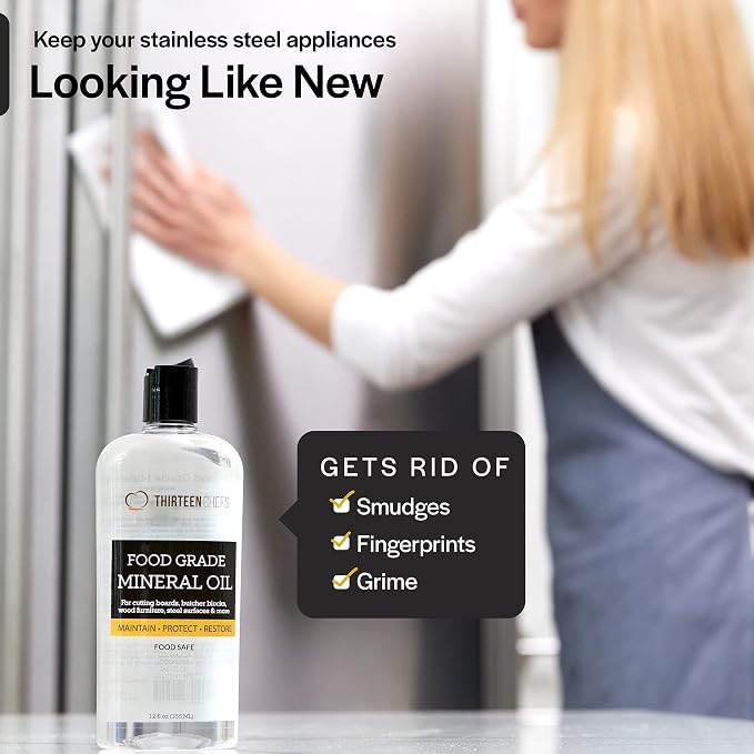 Thirteen Chefs Mineral Oil - 12oz Food Grade Conditioner - Image 8