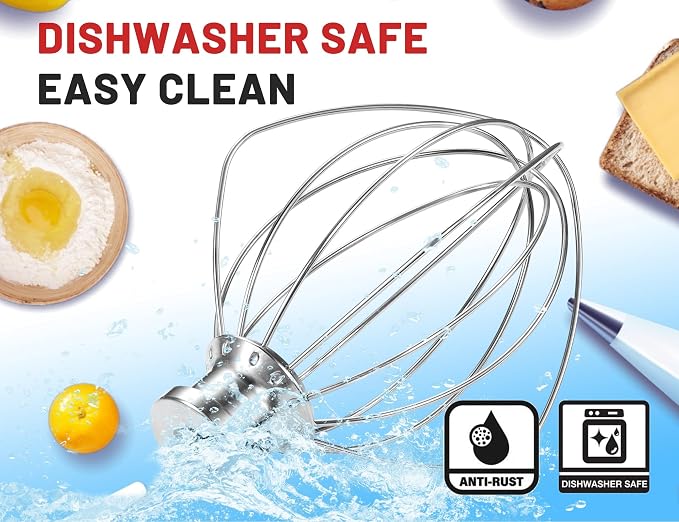 K45WW 6 Wire Whip for 4.5 5 QT KitchenAid Tilt-Head Stand Mixer，Whisk - Image 2