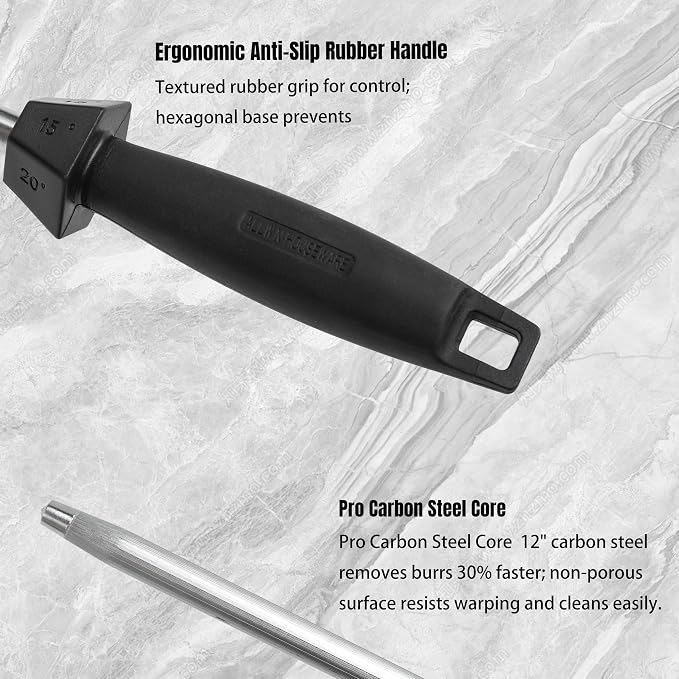 Knife Sharpener Knife Sharpening Rod Honing Steel - Image 5