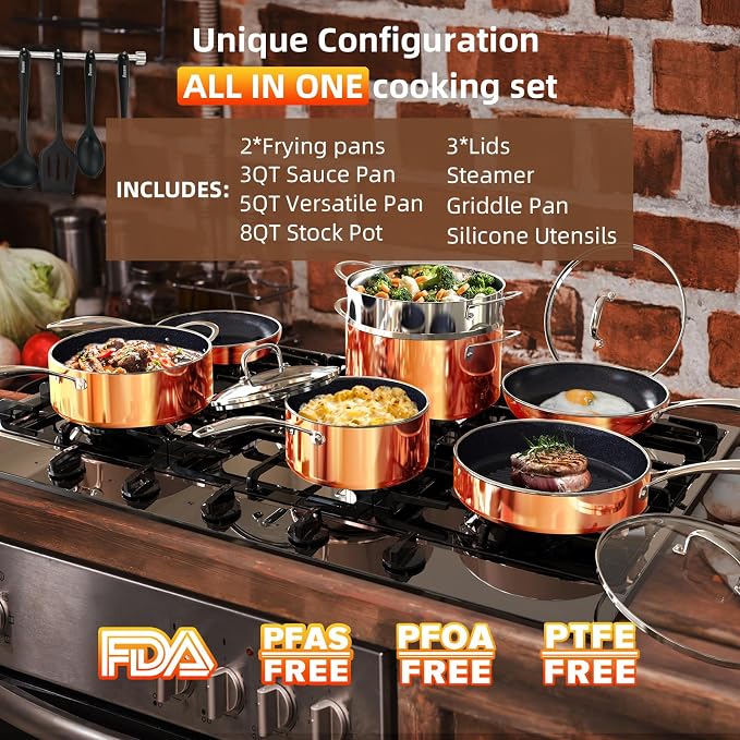 Deluxe DUXANO 14PC Healthy Pots and Pan - Image 2