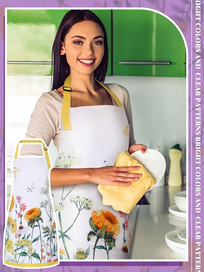 Bencailor 6 Pcs Spring Kitchen Aprons - Image 6