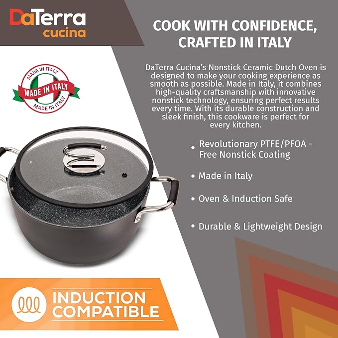 DaTerra Cucina – 8 Qt Nonstick Ceramic Dutch Oven - Image 8