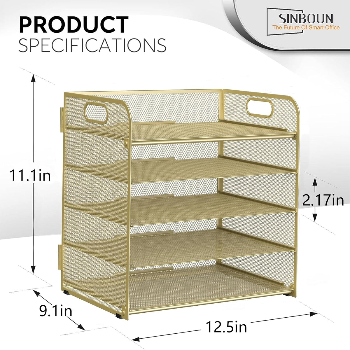 Letter Tray Paper Organizer 5-Tier Desk Organizer File Organizer Paper