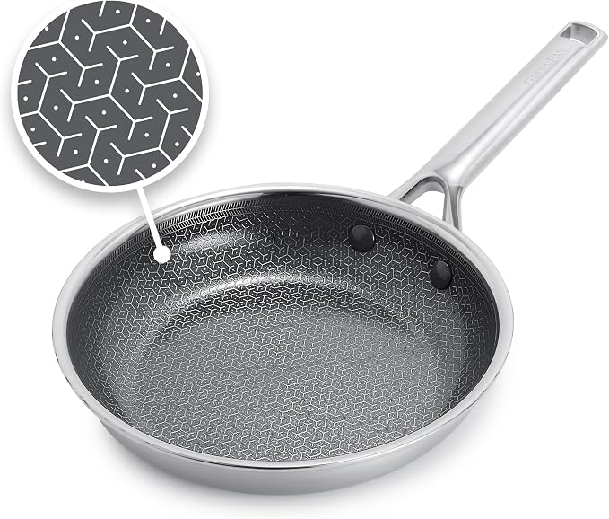 GreenPan Hybrid 8” Nonstick Stainless Steel Frying Pan, APEX Tri-Ply Thermobond by GreenPan