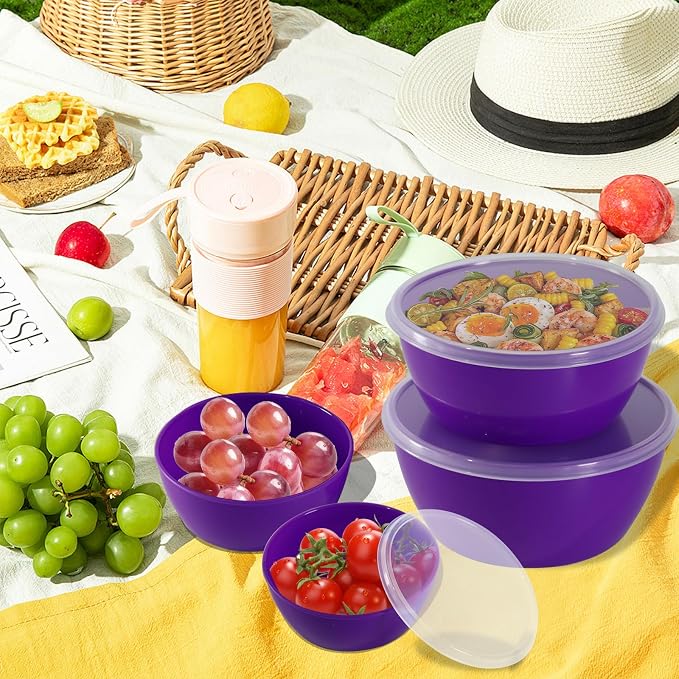 4-Piece Classic Plastic Prep Bowls - Image 7