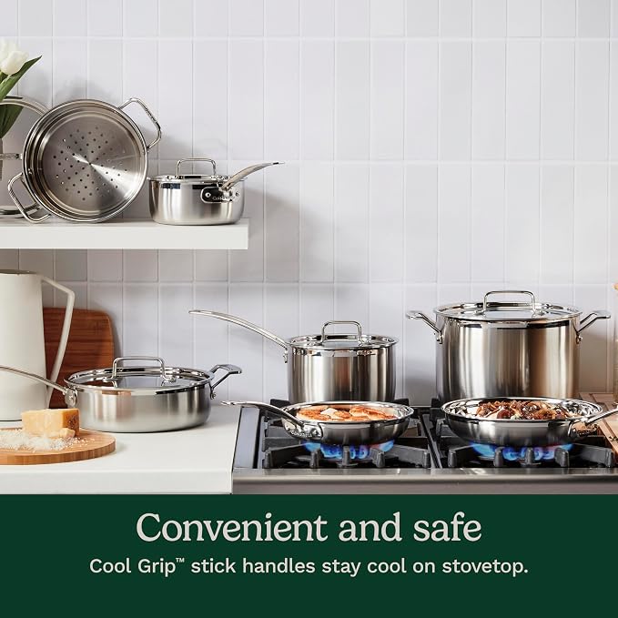 Cuisinart 12-Piece MultiClad Pro Triple Ply Stainless Stainless Steel Pots and - Image 3