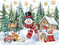 Christmas Kitchen Drying Mat 18 x 24 Inch Xmas Snowman Drying Pad Snowflake and by Unknown