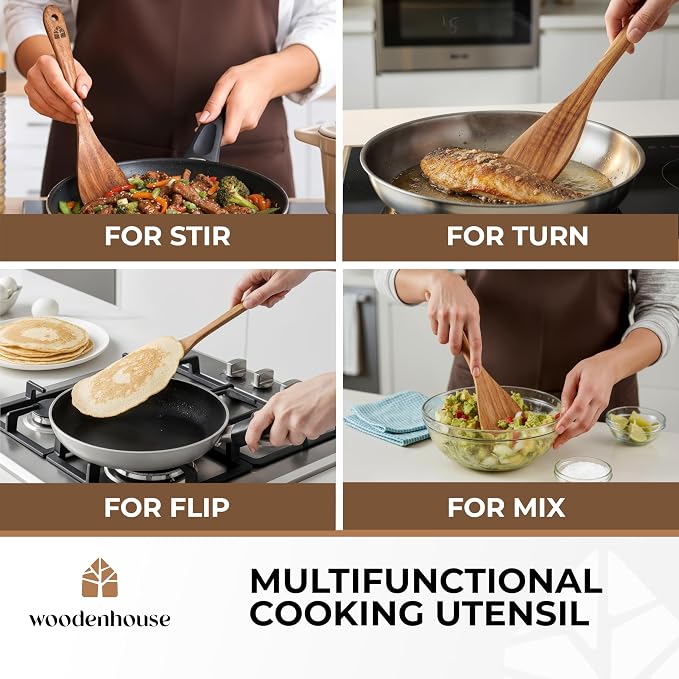 Wooden Spatula for Cooking, 12 Inch - Image 7