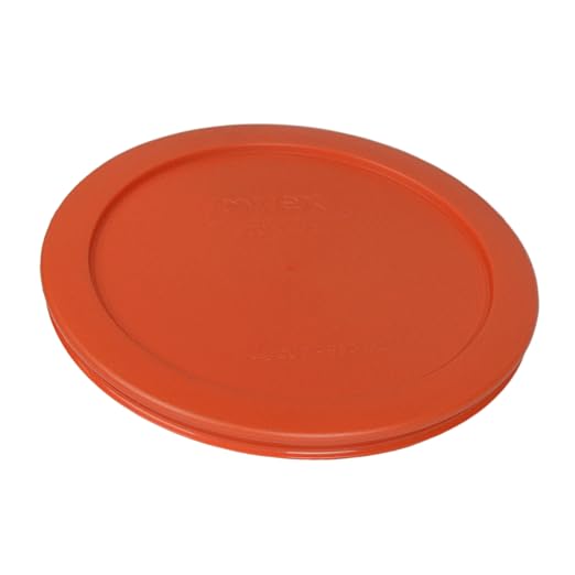 Pyrex 7201-PC 4 Cup Pumpkin Orange Food Storage Replacement Lids – Made in USA - Image 2