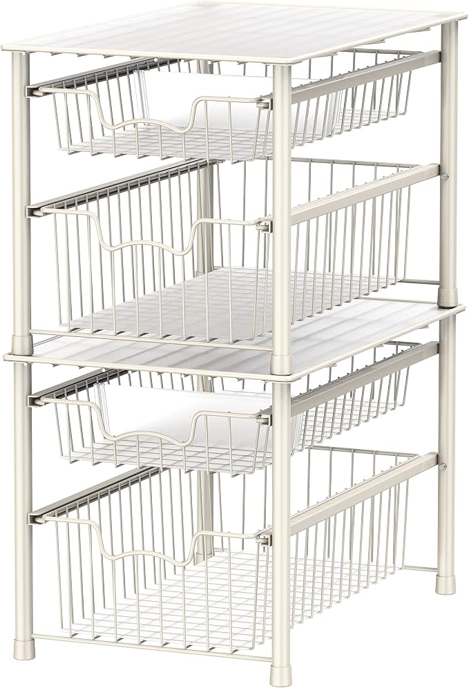 Simple Houseware Stackable Sliding Basket Organizer Drawer - Image 4