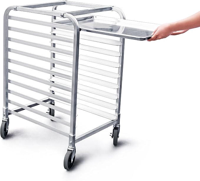 New Star Foodservice 36510 Commercial-Grade Aluminum 10-Tier Sheet Pan/Bun Pan by NewStarFoodservice