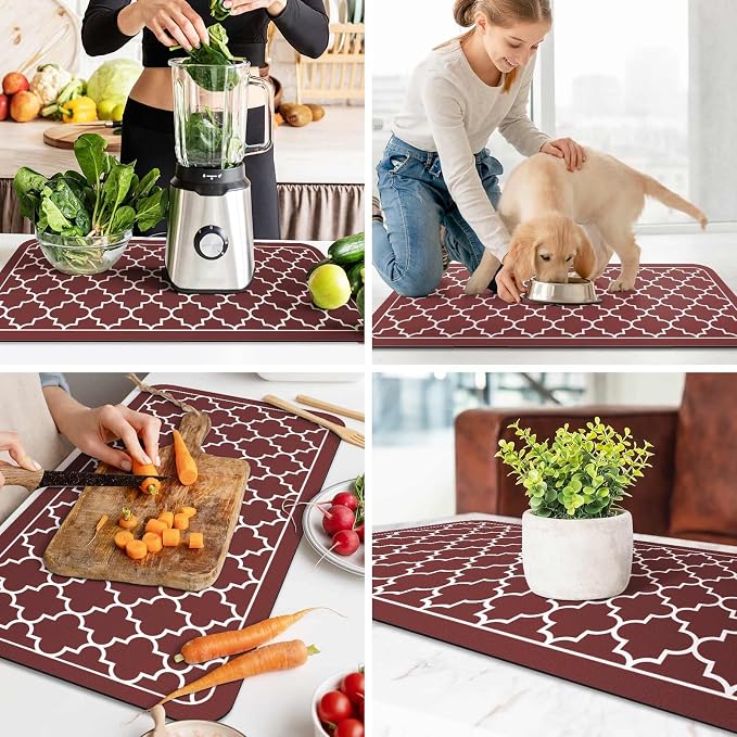 WISELIFE Dish Drying Mat Super Absorbent Drying Mat Large Dish Drying Mats - Image 6