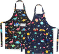 2 Pack Kids Apron, Cute Cooking Aprons, Waterproof Art Apron by XLSXEXCL