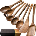 Wooden Spoons for Cooking, Nonstick Cooking Utensil Set by HEFILD