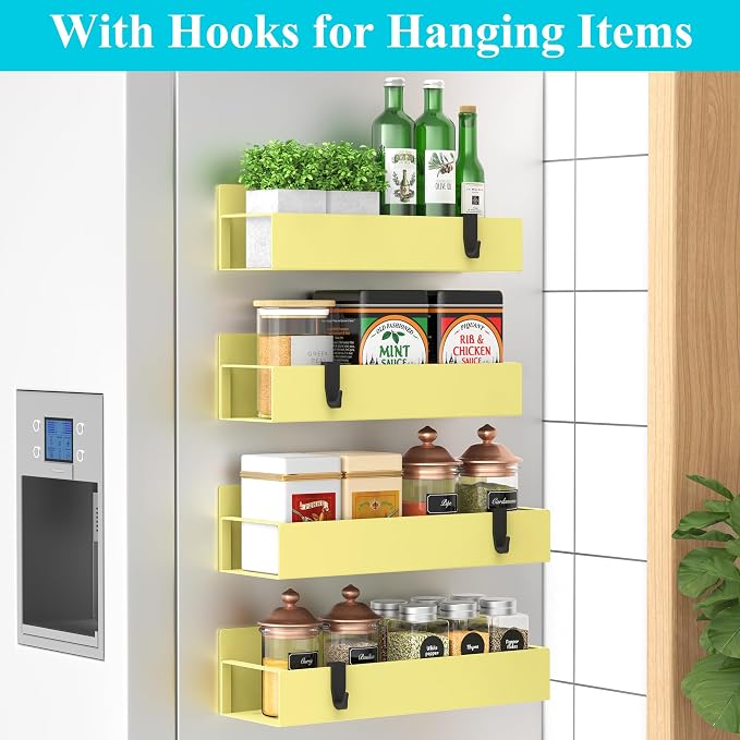 HuggieGems 4 Pack Magnetic Spice Storage Rack Organizer - Image 2