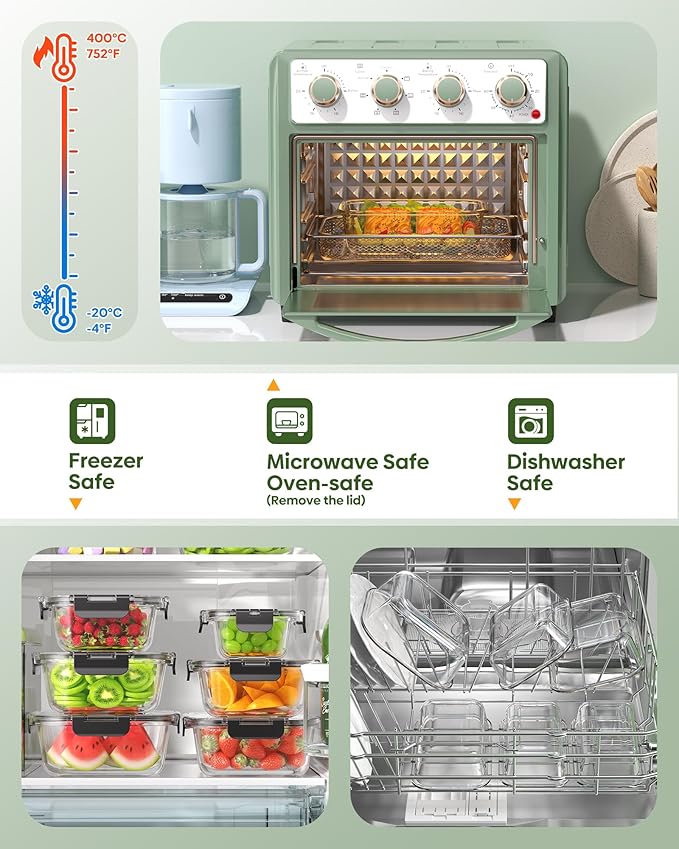 KEMETHY 40 PCS Glass Food Storage Containers - Image 4