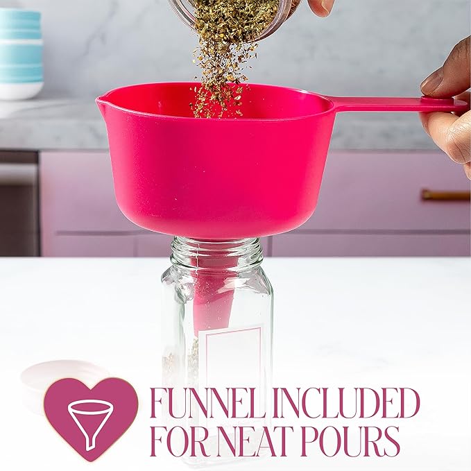 Paris Hilton 9-Piece Measuring Set, Durable Plastic Measuring Cups and Spoons - Image 7