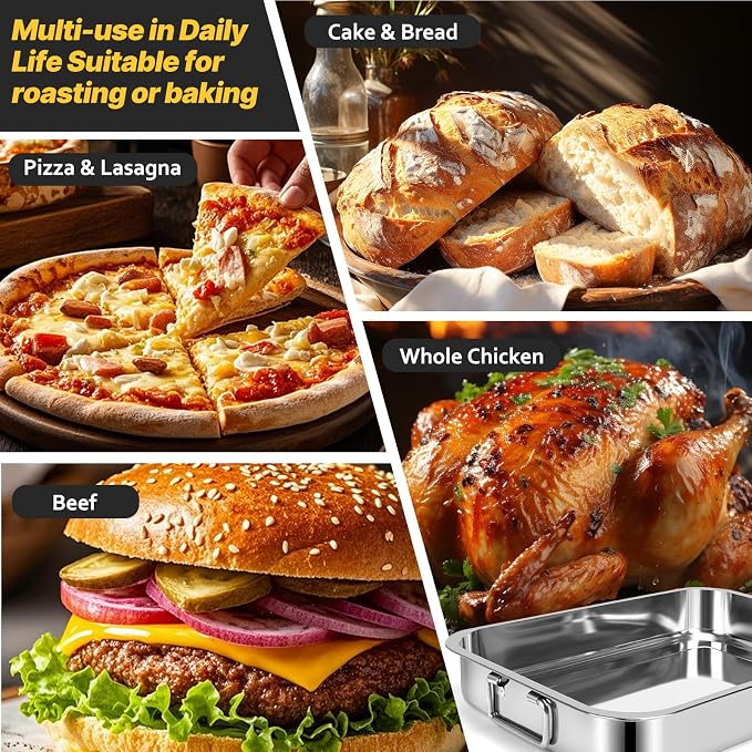 15.5" Stainless Steel Roasting Pans - Image 4