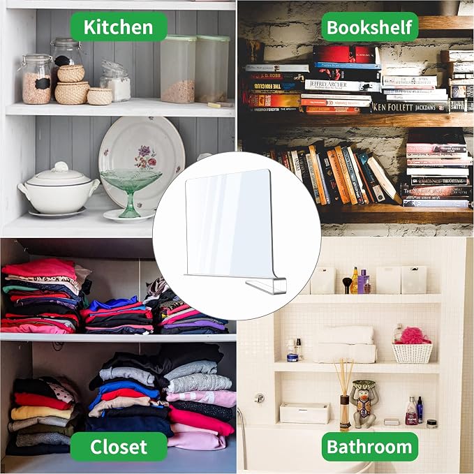 10 Pack Acrylic Shelf Dividers, Closet Shelf Separators - Image 8