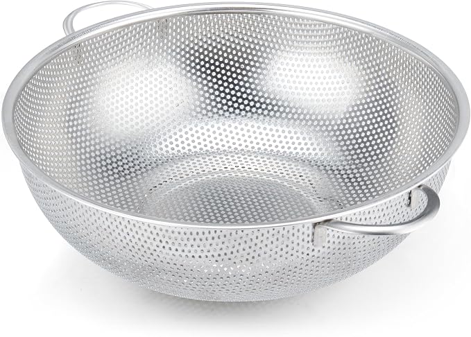 Gulex Colander Stainless Steel 5-Quart, Metal Strainers by Gulex