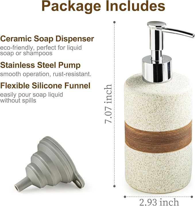 Soap Dispenser for Kitchen & Bathroom, Dish Soap, Hand Soap, Conditioner - Image 5