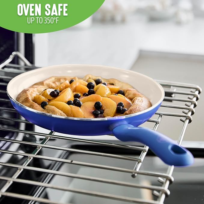 GreenLife Non Stick Fry Pan Set, Non-Toxic PFAS-Free Ceramic Skillets, - Image 5
