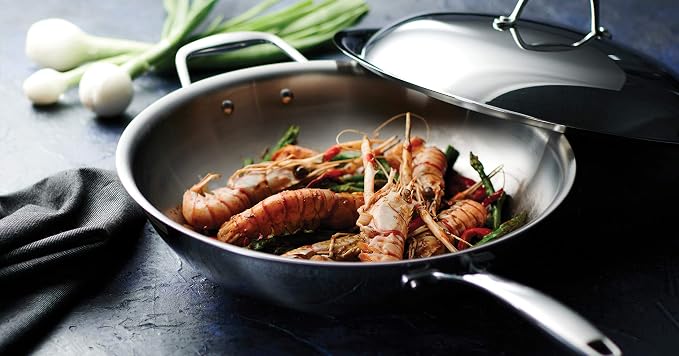 Tramontina Signature Tri-Ply Clad Stainless Steel 12.5-Inch Wok - Image 5