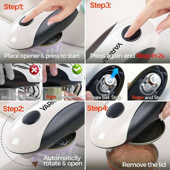 YARRAMATE Electric Can Opener, One Touch Rechargeable Automatic Can Openers - Image 6