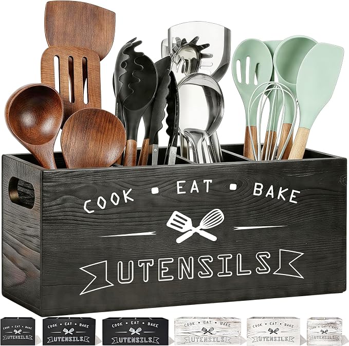 Large Black Utensil Organizer by Unknown