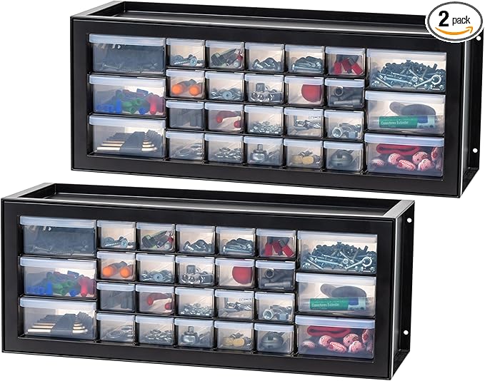 IRIS USA Plastic Storage Drawers, Made in USA, 26-Drawer Organizer, Stackable by IRISUSA