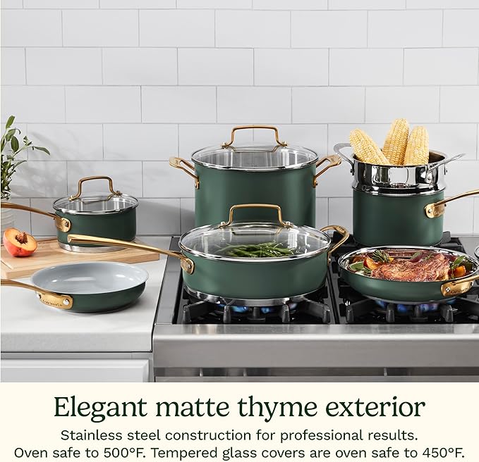 Cuisinart Cookware Set, 11 Piece Stainless Steel Cookware Pots and Pans - Image 3