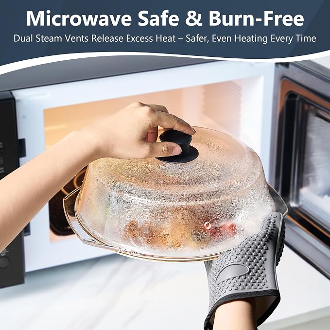 Glass Microwave Splatter Cover for Food Plates & Cookware - Image 4