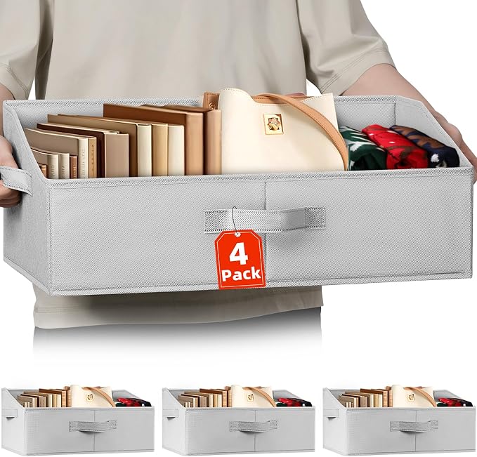 Extra Large Closet Organizers Bins 4 Pack by Criusia