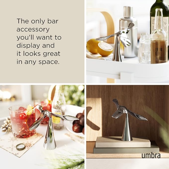 Umbra Tipsy Bottle Opener – Balancing Bird Sculptural Bar Tool and Accessory - Image 4