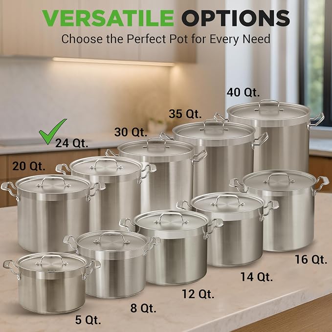 NutriChef Stainless Steel Cookware Stock Pot - Image 3