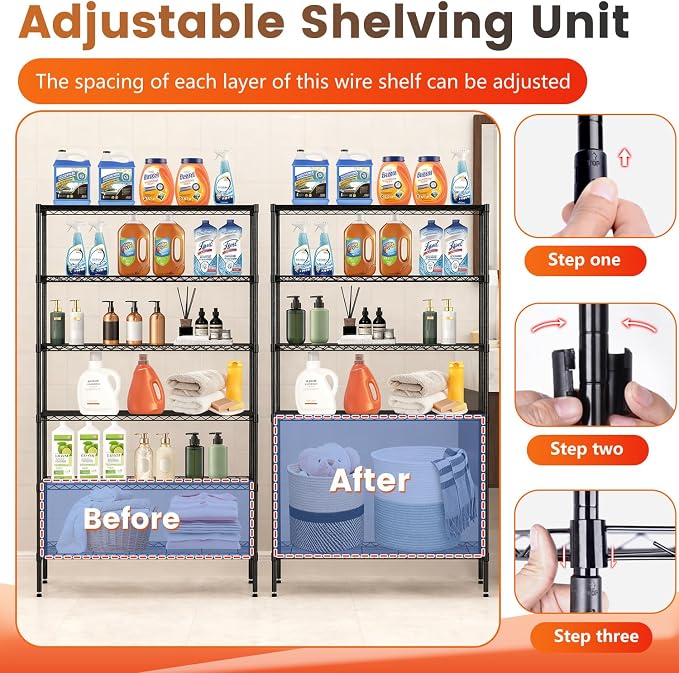 BestOffice | 6-Tier Wire Storage Shelves - Image 7
