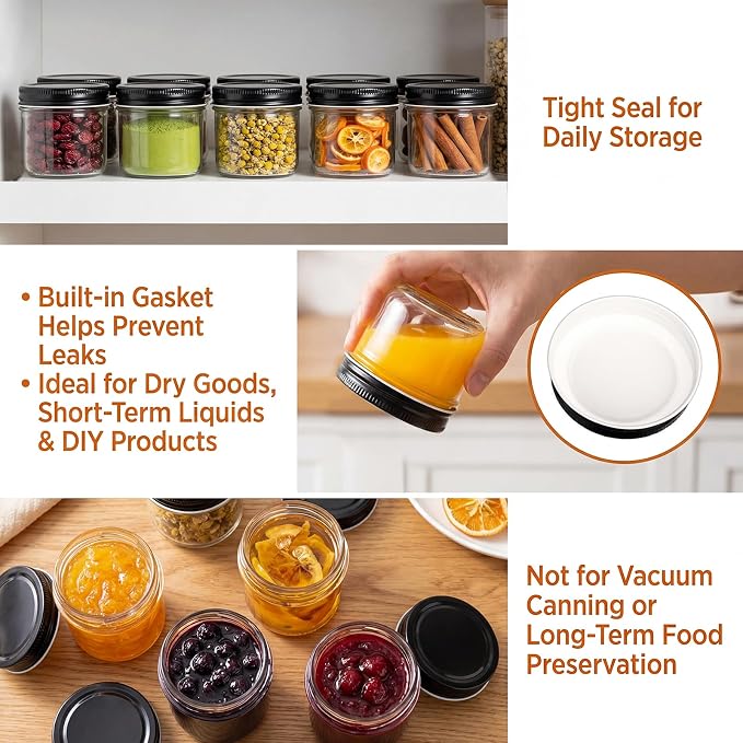 QAPPDA 40 Packs 4oz Glass Mini Mason Jars - Image 4