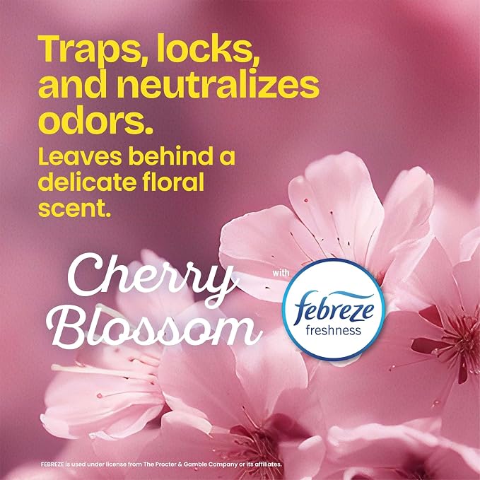 Glad Small Trash Bags 4 Gallon, Febreze Cherry Blossom Garbage Bags, Odor - Image 3