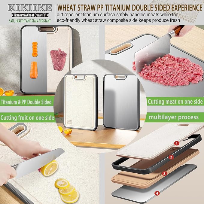 Titanium Cutting Board Double Sided Pure Titanium Cutting Boards - Image 5