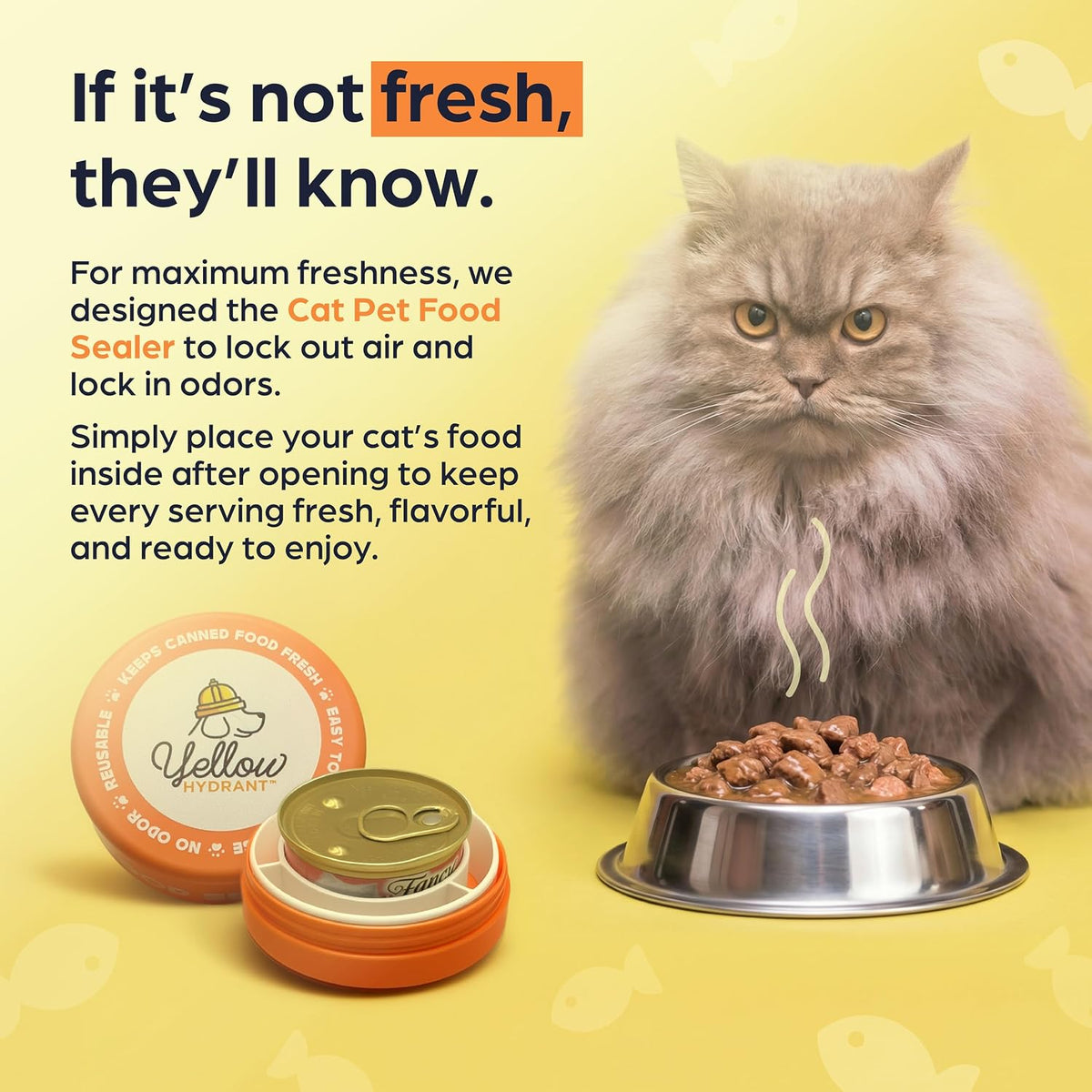 Canned Cat Food Storage Container Patent Pending Reusable Airtight Can